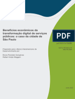 Beneficios Econômicos Da Transformacão Digital de Servicos Publicos o Caso Da Cidade de São Paulo