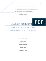 Analisis Comparativo. Bruner y Asubel