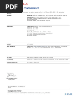 Galco Certificate of Conformance