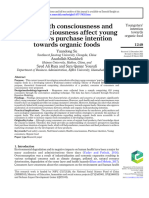 How Health Consciousness and Social Consciousness Affect Young Consumers Purchase Intention Towards Organic Foods