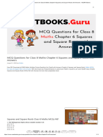 MCQ Questions For Class 8 Maths Chapter 6 Squares and Square Roots With Answers - NCERT Books