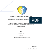 The Effect of Innovative Products On Sustainable Firms Growth in The Case of Unilever Plc.