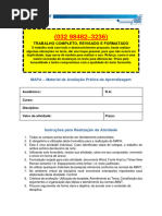 Resolução - (032 98482-3236) - M.A.P.A - Unicesumar - Mapa - Gamb - Fundamentos Da Química Ambiental - 54 - 2023