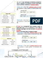 Equilibria Acid and Bases