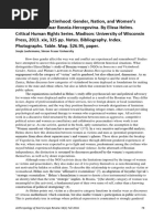 Innocence and Victimhood: Gender, Nation, and Women's Activism in Postwar Bosnia-Hercegovina. by Elissa Helms.