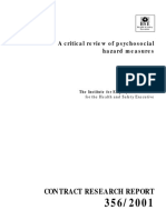 A Critical Review of Psychosocial Hazard Measures 1658526248