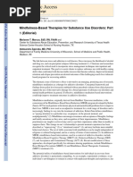 Mindfulness-Based Therapies For Substance Use Disorders