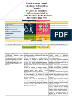 Planificación de 5to Las Reacciones Químicas