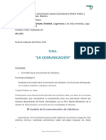 Clase Sobre Comunicación - 2 - TEYO 2021