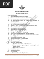 Biology Worksheet On Circulatory System