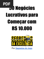 50 Negócios Lucrativos para Começar Com R$ 10.000