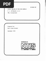 AD-A008 987 Rotary Swaging of Precision Barrels A. L. Hoffmanner, Et Al TRW, Incorporated