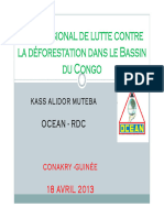 Plan Régional de Lutte Contre Plan Régional de Lutte Contre La Déforestation Dans Le Bassin Du Congo