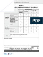 Grille Évaluation Production Orale DALF C2