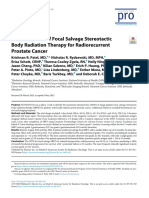 A Phase 1 Trial of Focal Salvage Stereotactic Body