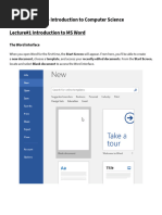 LAB 1 Introduction To MS Word
