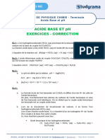 Fiche de Revision Physique Chimie Terminale Bac 2021 Acidebase Exercices Corrections