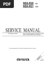 Service Manual: NSX-R20 NSX-R21