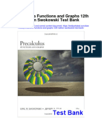 Precalculus Functions and Graphs 12th Edition Swokowski Test Bank