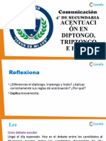 4to Sec Acentuación en Diptongo, Triptongo y Hiato