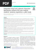 Integrated Virtual and Cadaveric Dissection Laboratories Enhance First Year Medical Students ' Anatomy Experience: A Pilot Study