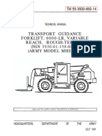 Transport Guidance Forklift, 6000-Lb, Variable Reach, Rough-Terrain (NSN 3930-01-158-0849) (Army Model Mhe-269)