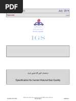 IGS-M-CH-033 (1) July 2014: Specification For Iranian Natural Gas Quality