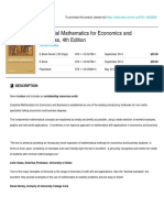 Wiley - Essential Mathematics For Economics and Business, 4th Edition - 978!1!118-35829-0