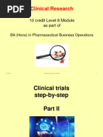 Lecture 4 - Clinical Trials Part II Level 8