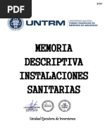 Memoria Descriptiva Inst - Sanitarias