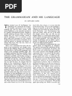 The Grammarian and His Language