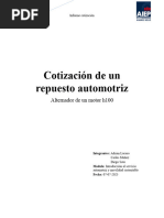 Cotización de Un Repuesto Automotriz