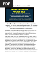 No-Homework Policy