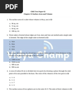 CBSE Test Paper 02 Chapter 13 Surface Area and Volume