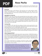 Rosa Parks Differentiated Reading Comprehension Activity