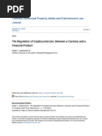 The Regulation of Cryptocurrencies - Between A Currency and A Fin