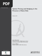 (2011) Option Pricing and Hedging in The Presence of Basis Risk