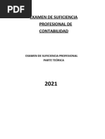 Contabilidad Examen de Suficiencia Teorico Practica 2021