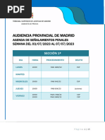 Agenda Señalamientos AP Semana Del 3 A 7 de Julio