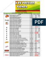 Lista de Precios Viveres