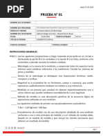 EVALUACIÓN DIAGNÓSTICA Módulo de Fundamentos de Metrología