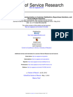 The Impact of Process Recovery Communication On Customer Satisfaction, Repurchase Intentions, and Word-Of-Mouth Intentions