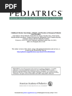 Childhood Obesity-Knowledge, Attitudes, and Practices of European Pediatric Care Providers (Pediatrics2013)