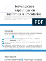 Intervenciones Terapéuticas en Trastornos Alimentarios