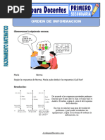 Orden de Informacion para Primero de Secundaria