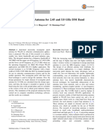 Design of Dual-Band Antenna For 2.45 and 5.8 GHZ Ism Band