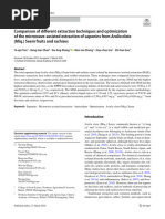 Comparison of Diferent Extraction Techniques and Optimization of The Microwave Assisted Extraction of Saponins From Aralia Elata (Miq.) Seem Fruits and Rachises