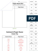 Commonand Proper Nouns Sort Cutand Paste Worksheet Adobe Reader