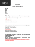 Trắc nghiệm CCNA - Chương 2 Switch and Vlan