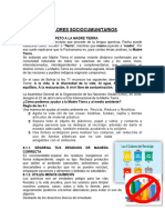 Tema N°8 Valores Sociocomunitarios - Cuidado y Respeto A La Madre Tierra